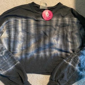 Fantastic fawn cropped tie dye sweatshirt